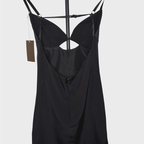 Artless Forever Black Satin Slip Dress - Picture 3 of 6